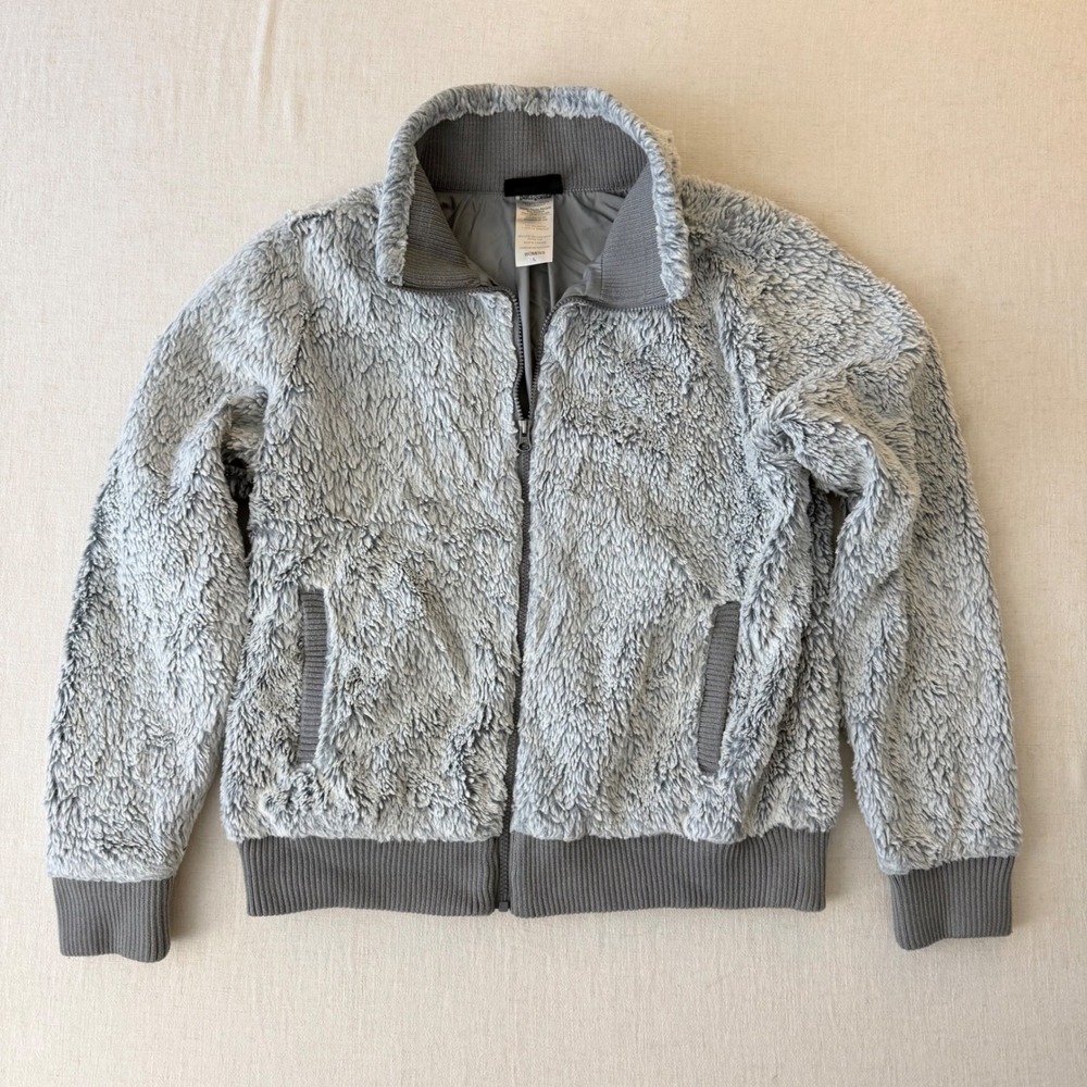 Patagonia Conejo High Pile Fleece Full Zip Jacket Womens Large Gray